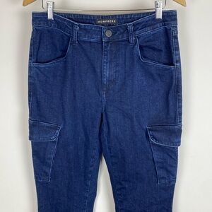 Monfrere Cargo Denim Pants Stretch Índigo Blue Mwns Size 32 X 33.5”